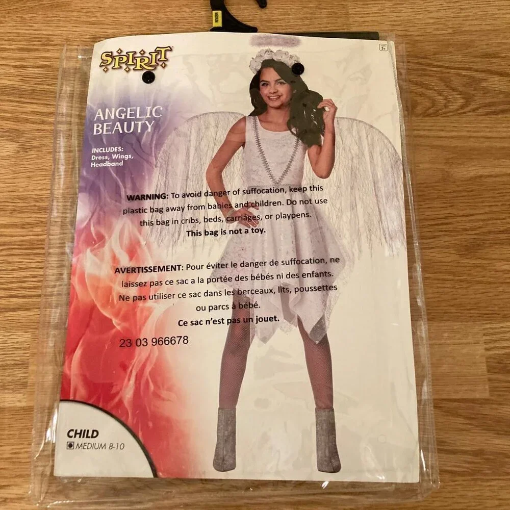 Angel Halloween Costume - Size Medium (7/8YO)